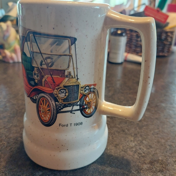 Ford 1908 Model T Mug Stein Cup Beer Coffee Ceramic Pottery Marked Thea 80 - Picture 6 of 7